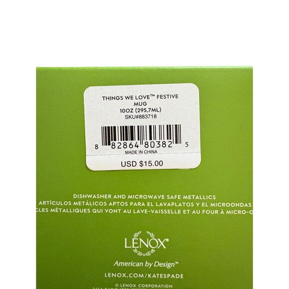 NEW IN BOX 2 KATE SPADE MUGS BY LENOX - Picture 7 of 8